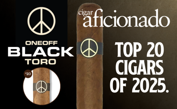 ONEOFF Black Toro #20 on Top 20 Cigars of 2025